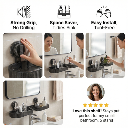Suction Cup Sink Shelf