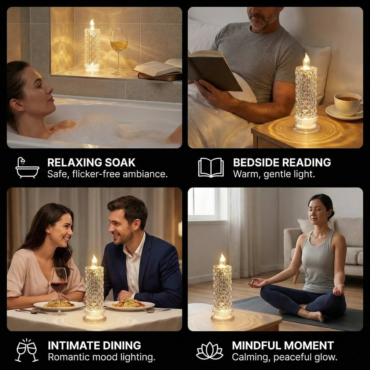 LED Crystal Candle Light