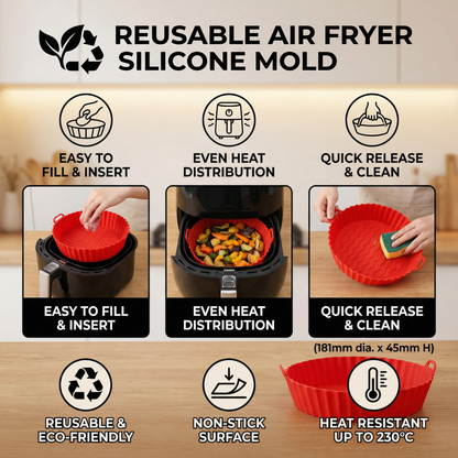 Reusable Non-Stick Silicone Mold for Air Fryer
