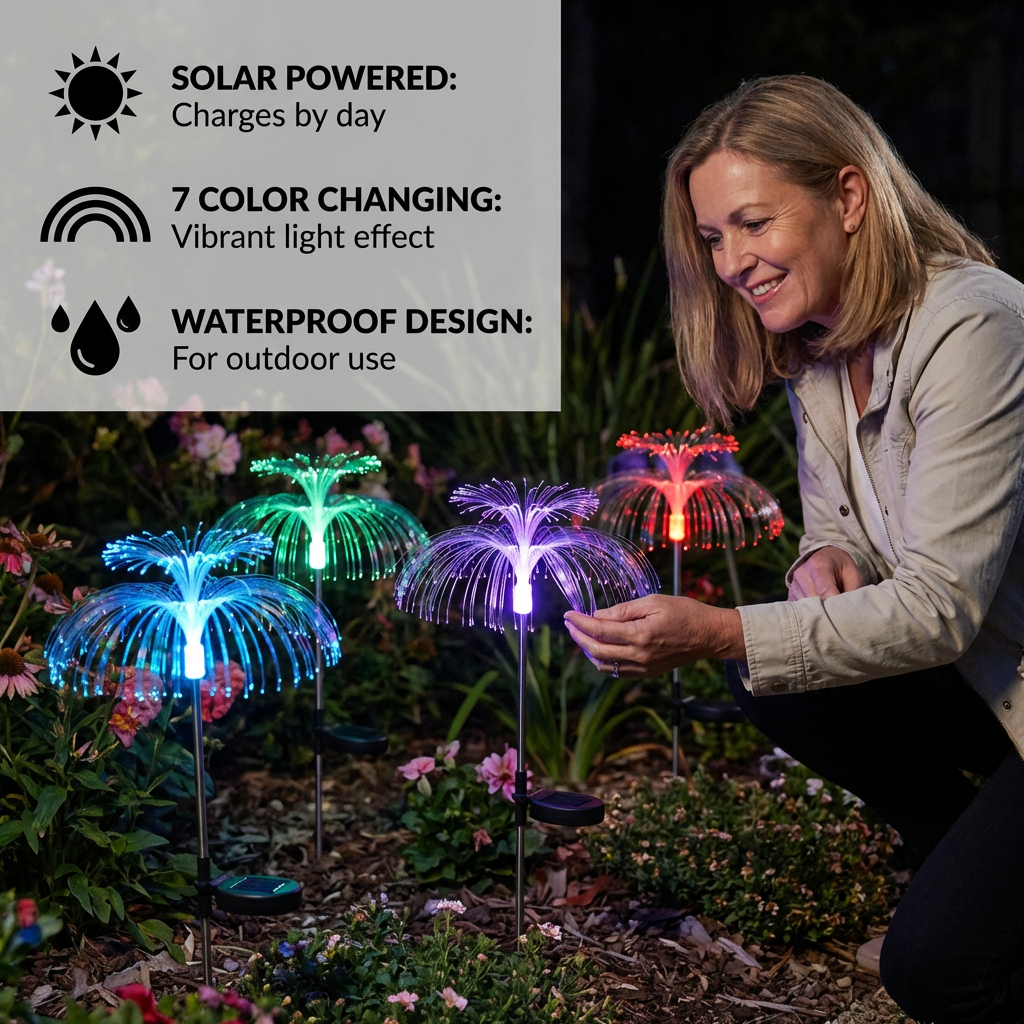 Magical LED Jellyfish Garden Lights – 7 Color Changing Outdoor Decor L ...