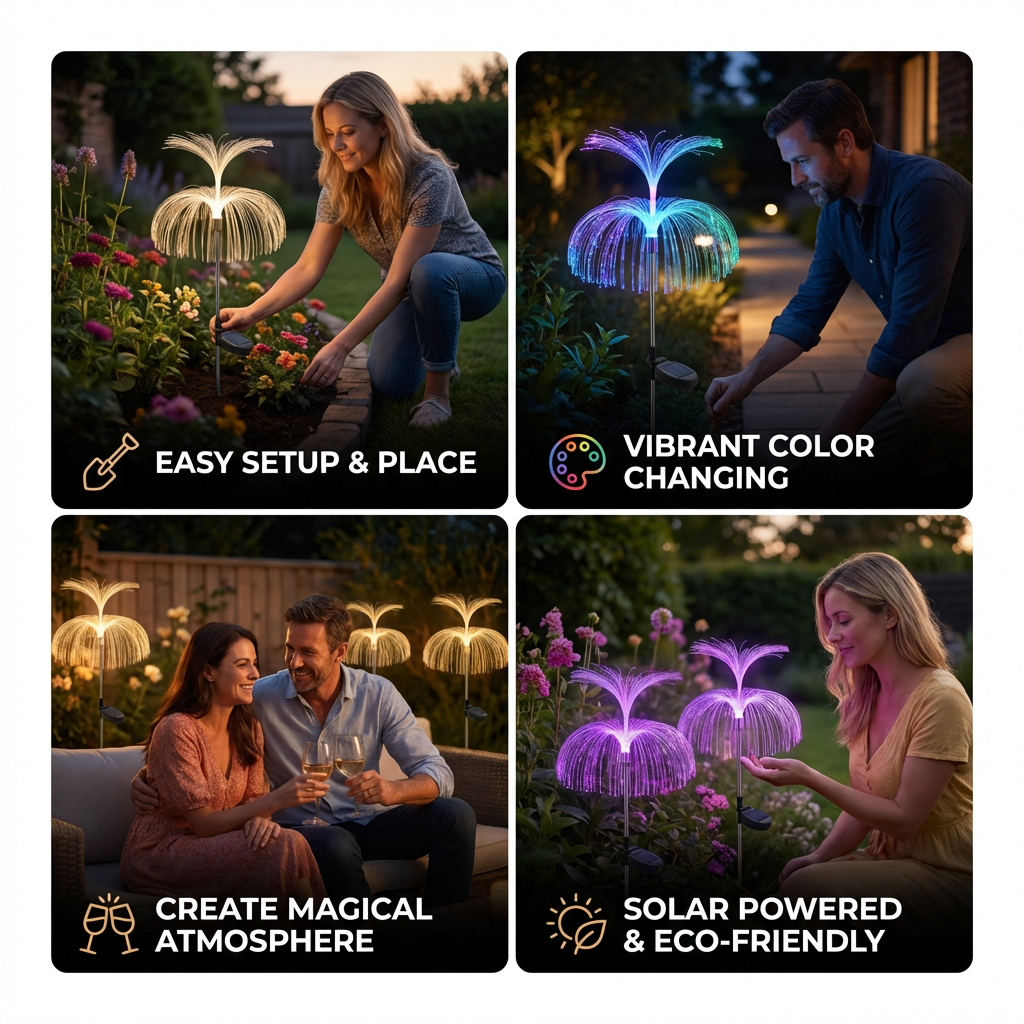Magical LED Jellyfish Garden Lights – 7 Color Changing Outdoor Decor L ...