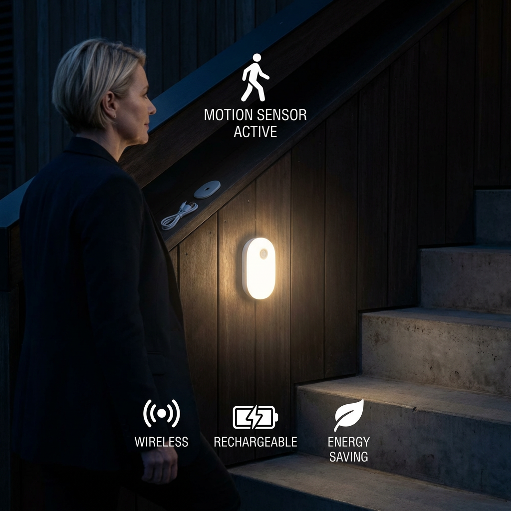 Smart LED Night Light with Motion Sensor – Mini, Wireless & Energy Saving