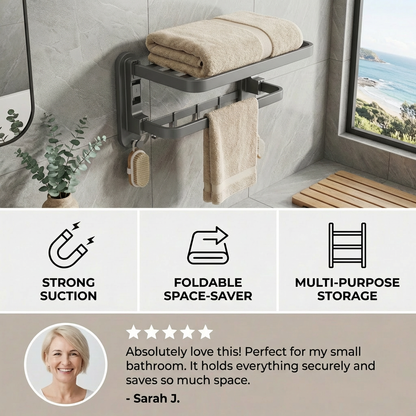 Foldable Suction Cup Towel Holder