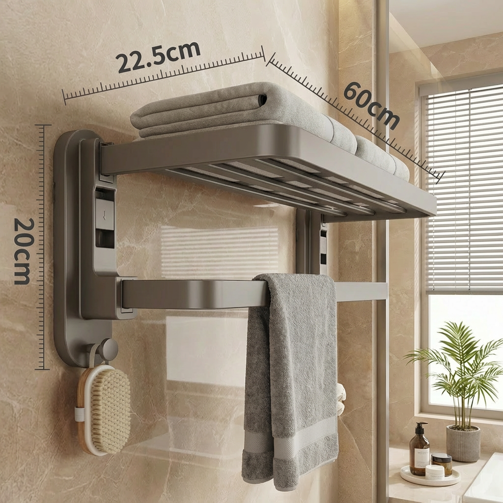 Foldable Suction Cup Towel Holder