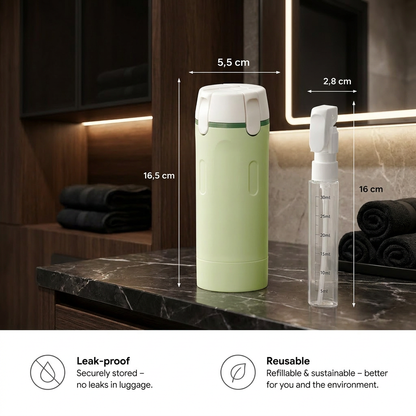 4-in-1 Travel Container – Leakproof Bottle for Shampoo, Body Wash & Cosmetics