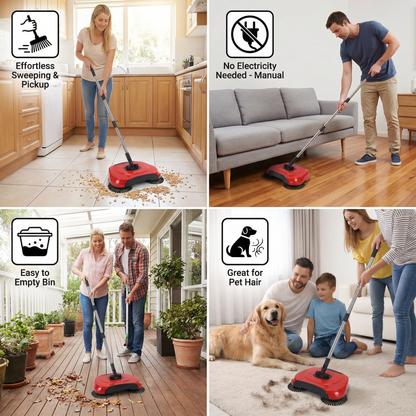 2-in-1 Vacuum Broom Without Electricity
