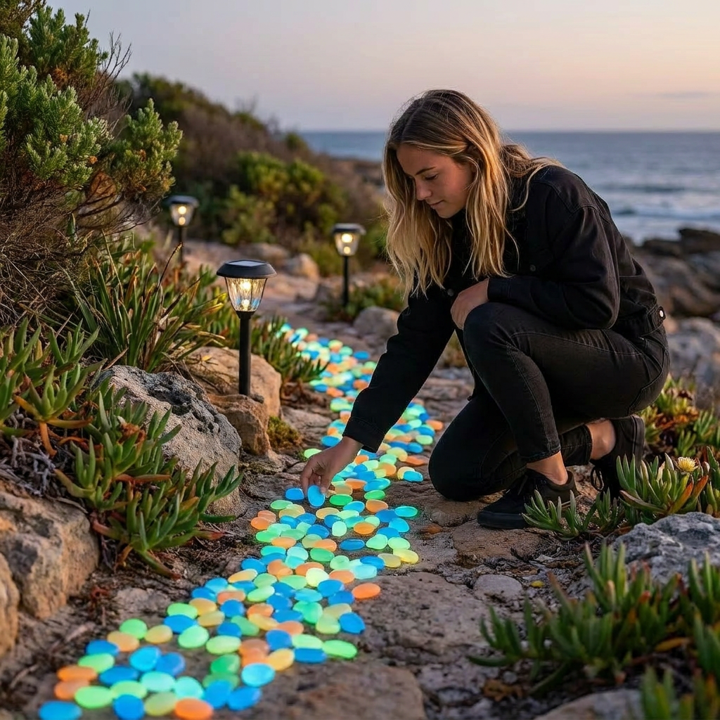 Glow-in-the-Dark Decorative Pebbles