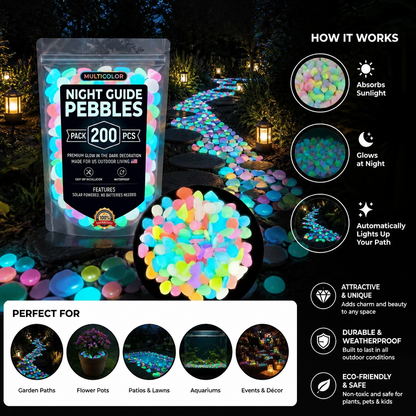 Glow-in-the-Dark Decorative Pebbles