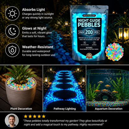 Glow-in-the-Dark Decorative Pebbles