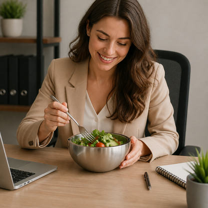 Double-Walled Stainless Steel Bowl for Keeping Food Cold or Warm