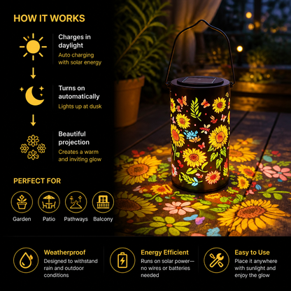Solar Sunflower Lantern – Waterproof Outdoor Garden Light