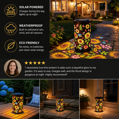 Solar Sunflower Lantern – Waterproof Outdoor Garden Light