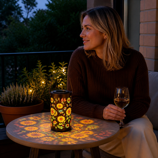 Solar Sunflower Lantern – Waterproof Outdoor Garden Light