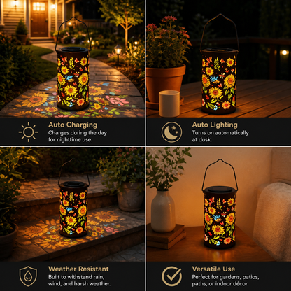 Solar Sunflower Lantern – Waterproof Outdoor Garden Light