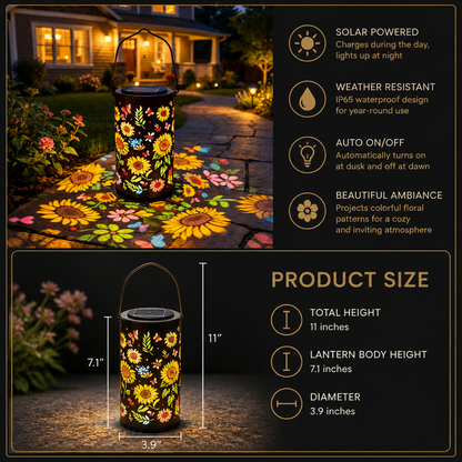 Solar Sunflower Lantern – Waterproof Outdoor Garden Light