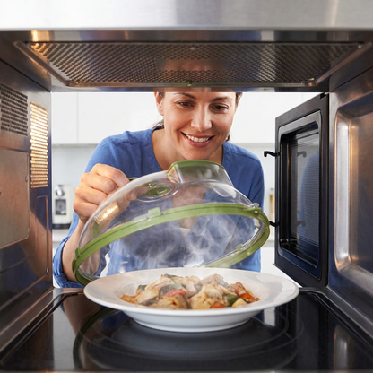Microwave Cover – Heat-Resistant, Transparent and with Steam Vent