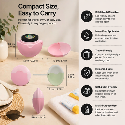 Sunscreen Applicator Removable Silicone Roller Cream Applicator