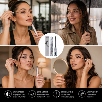 Waterproof Curl & Length Mascara – Long-Lasting Smudge-Proof Formula