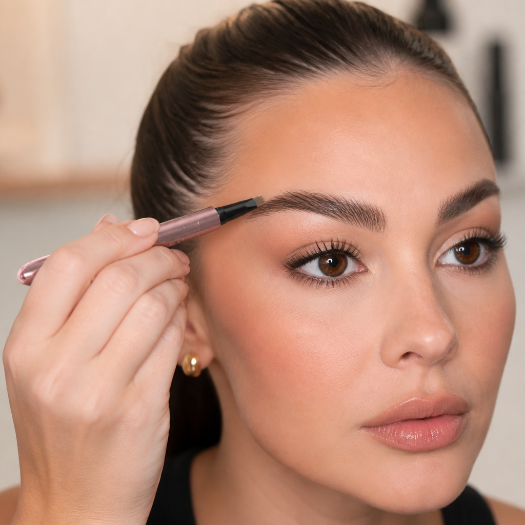 3D Natural-Looking Brow Pen – Waterproof 4-Tip Eyebrow Pencil