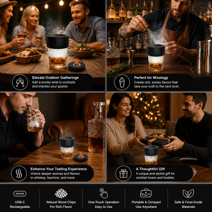 Electric Cocktail Smoker Kit - Rechargeable