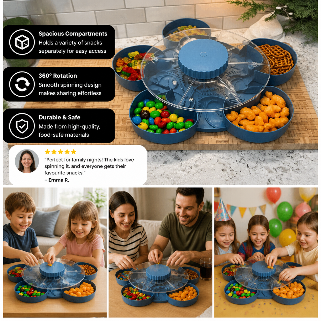 Rotating Snack Serving Tray