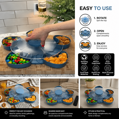 Rotating Snack Serving Tray