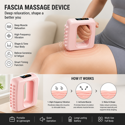 Fascia Massage Device – Vibrating Muscle Activation and Body Shaping Device for Abdomen, Waist and Full Body