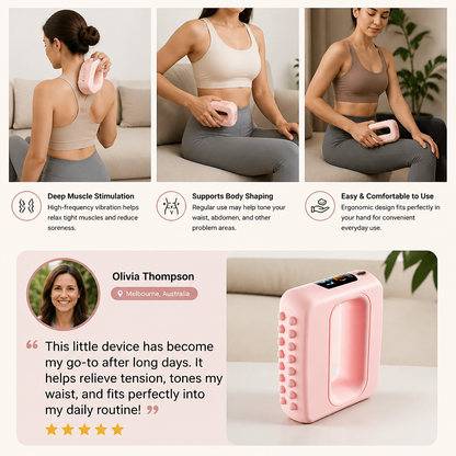Fascia Massage Device – Vibrating Muscle Activation and Body Shaping Device for Abdomen, Waist and Full Body