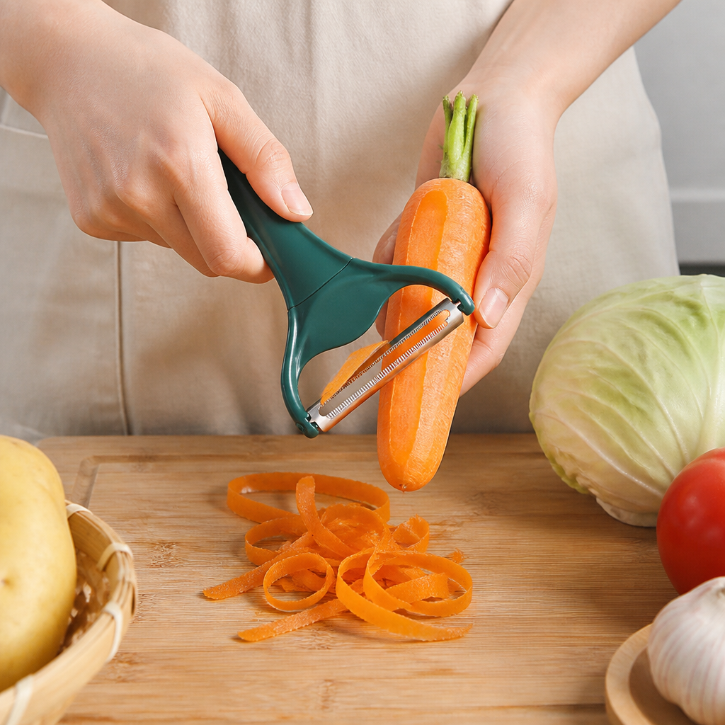 Stainless Steel Wide Vegetable Peeler & Slicer