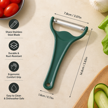 Stainless Steel Wide Vegetable Peeler & Slicer