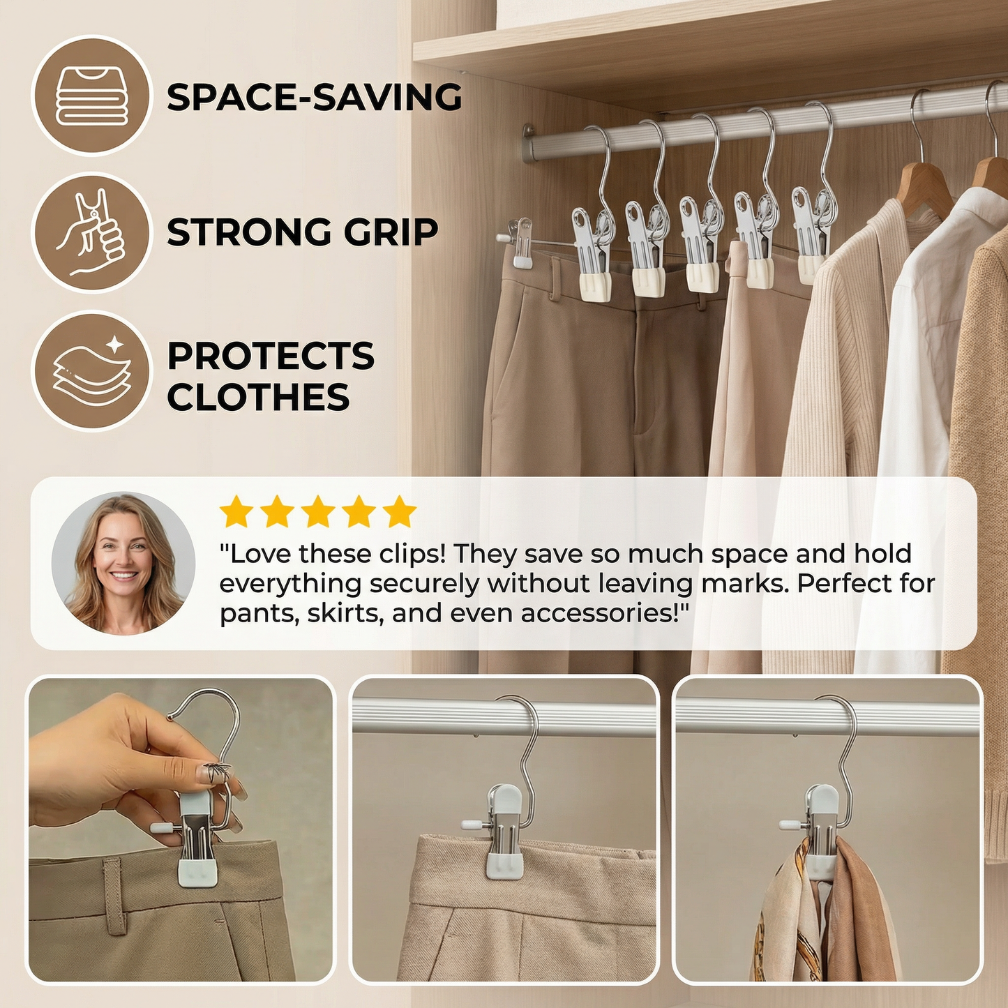 Multifunctional Pants Hangers – Space-Saving Clothing Clips