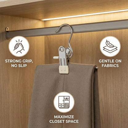 Multifunctional Pants Hangers – Space-Saving Clothing Clips