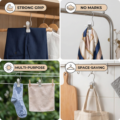 Multifunctional Pants Hangers – Space-Saving Clothing Clips