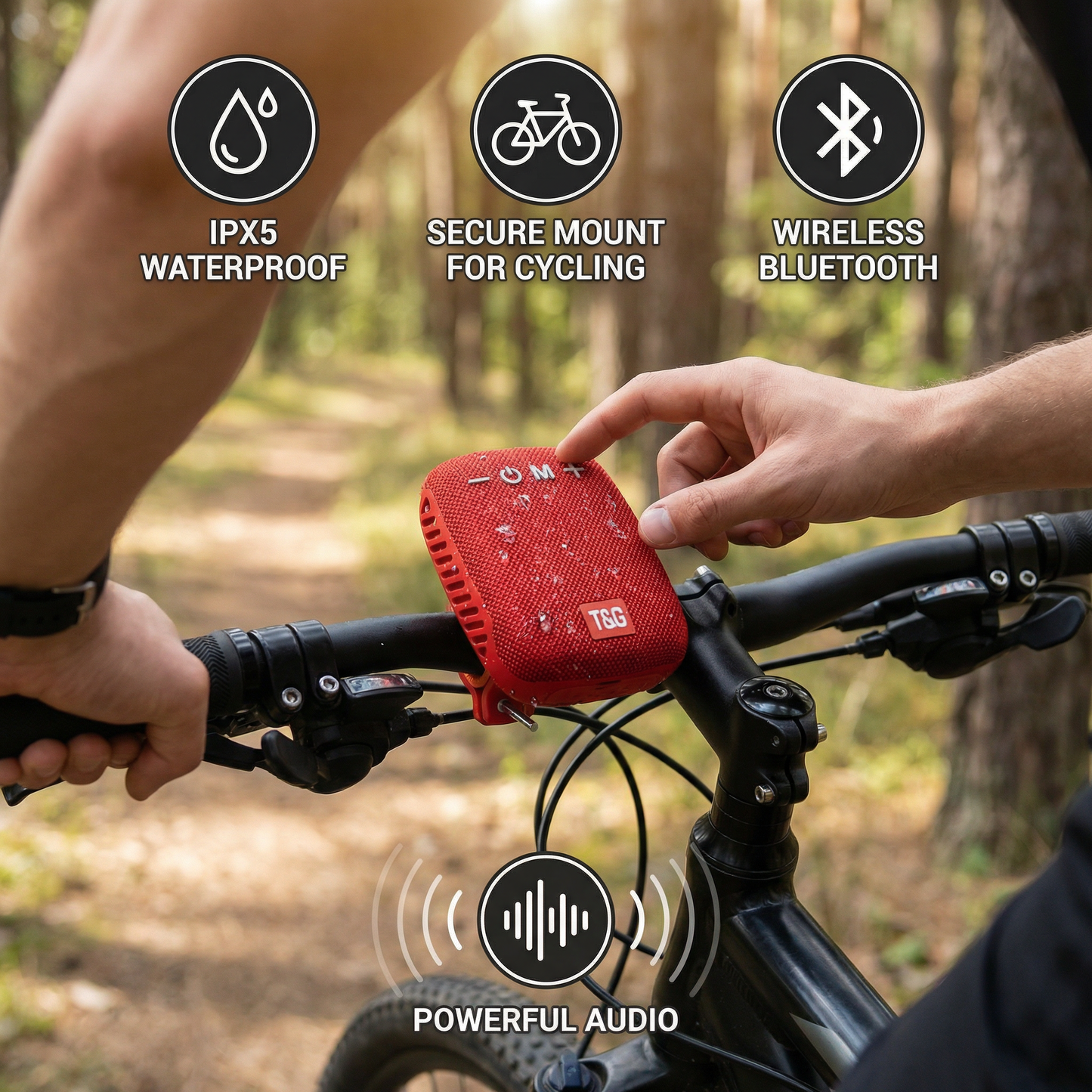 Wireless Bluetooth Speaker – Waterproof & Perfect for Cycling