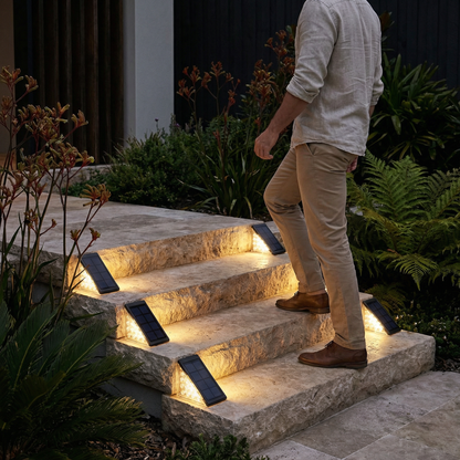 Solar LED Step Lights – IP67 Waterproof Stair & Pathway Lighting