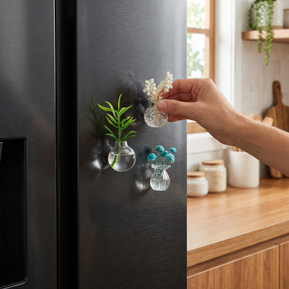 Mini Ceramic Vases with Magnet – Stylish Decoration for Fridge and Home