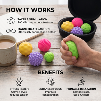 Magnetic Silicone Balls – Sensory Fidget Toy for Stress Relief and Relaxation
