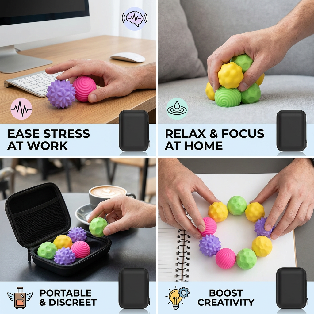 Magnetic Silicone Balls – Sensory Fidget Toy for Stress Relief and Relaxation