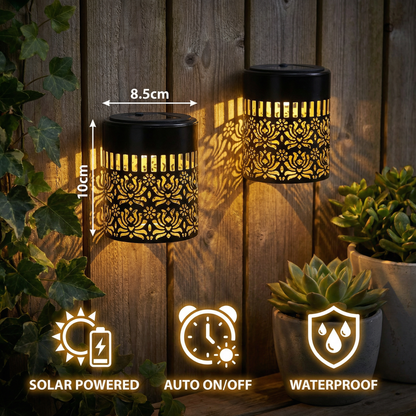 LED Solar Mandala Wall Light – Outdoor Light for Garden, Fence & Patio