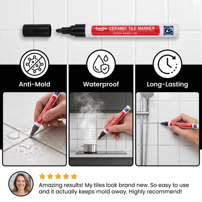 Anti-mold & waterproof grout pen for tiles