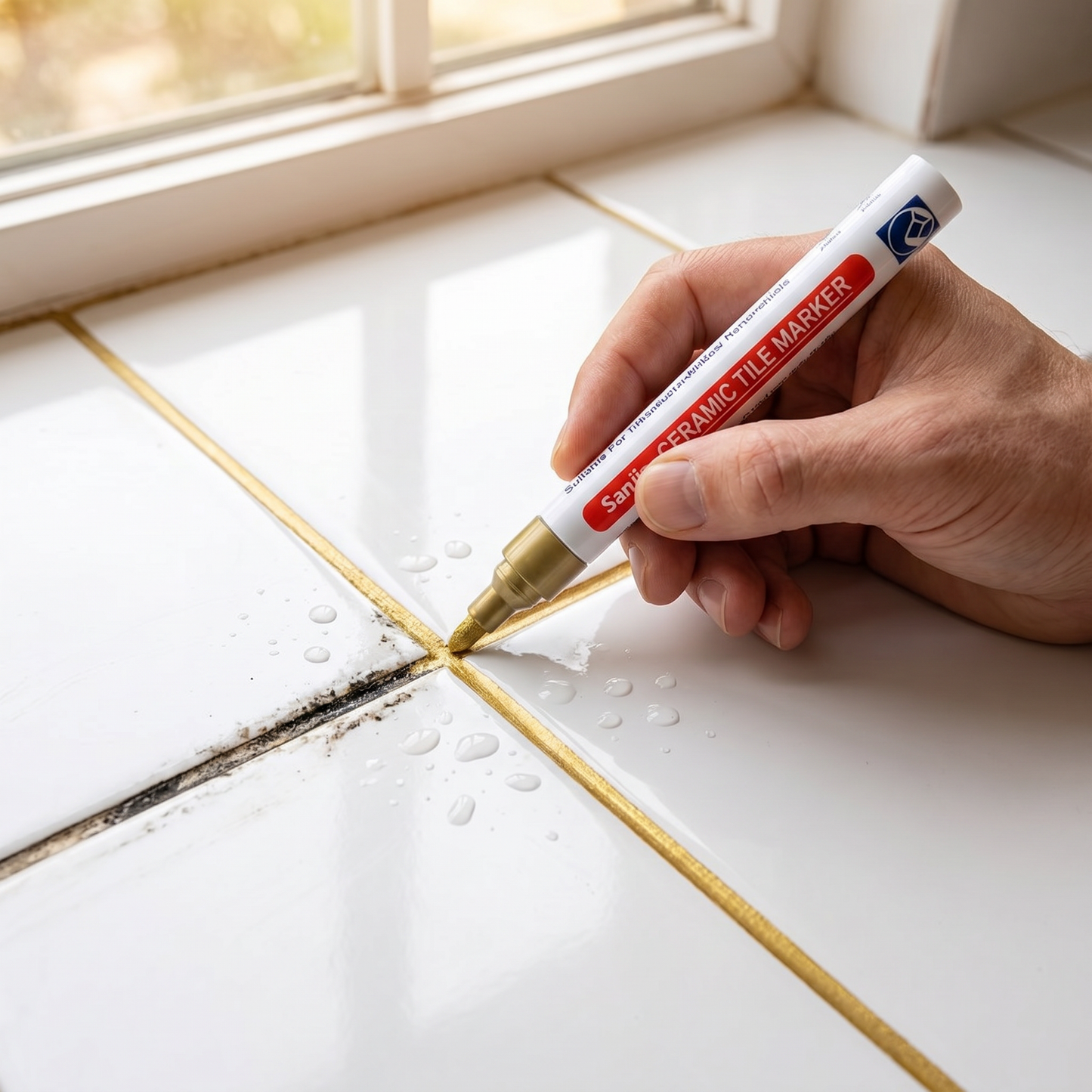 Anti-mold & waterproof grout pen for tiles