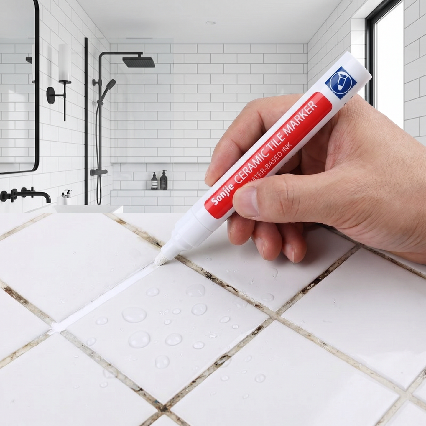 Anti-mold & waterproof grout pen for tiles