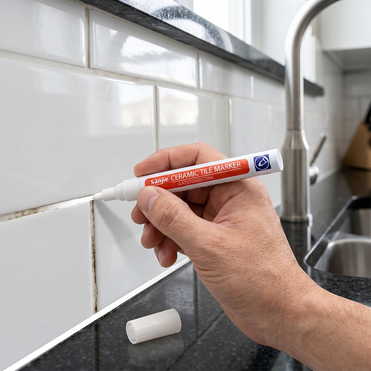 Anti-mold & waterproof grout pen for tiles
