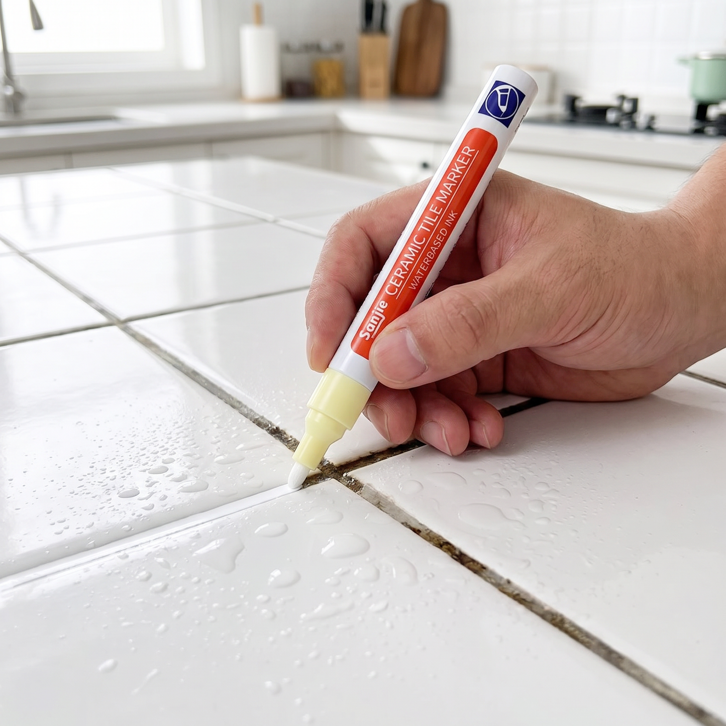Anti-mold & waterproof grout pen for tiles