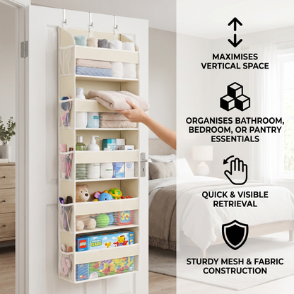 Foldable Over-the-Door Hanging Storage Organizer