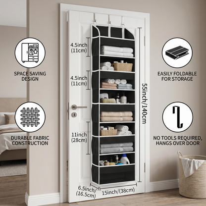 Foldable Over-the-Door Hanging Storage Organizer
