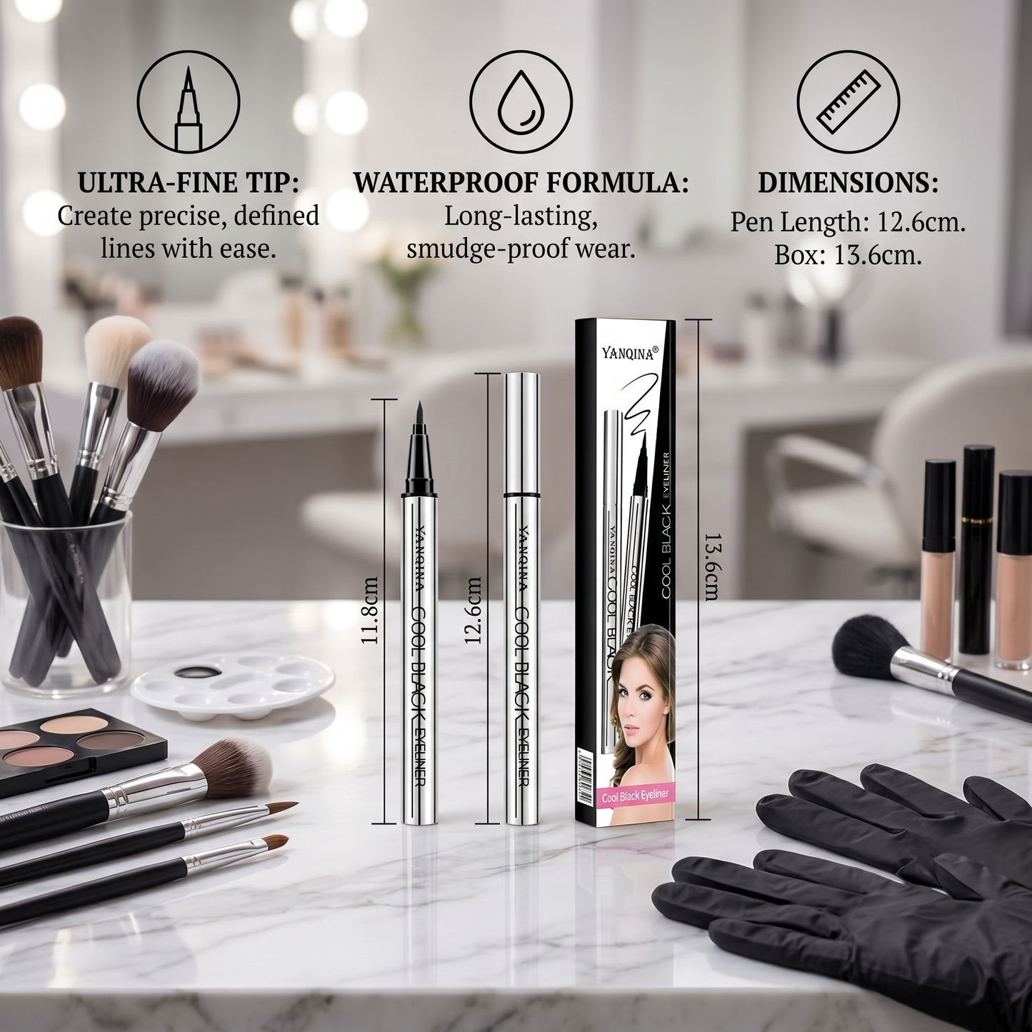 Ultra Precision Waterproof Liquid Eyeliner Pen
