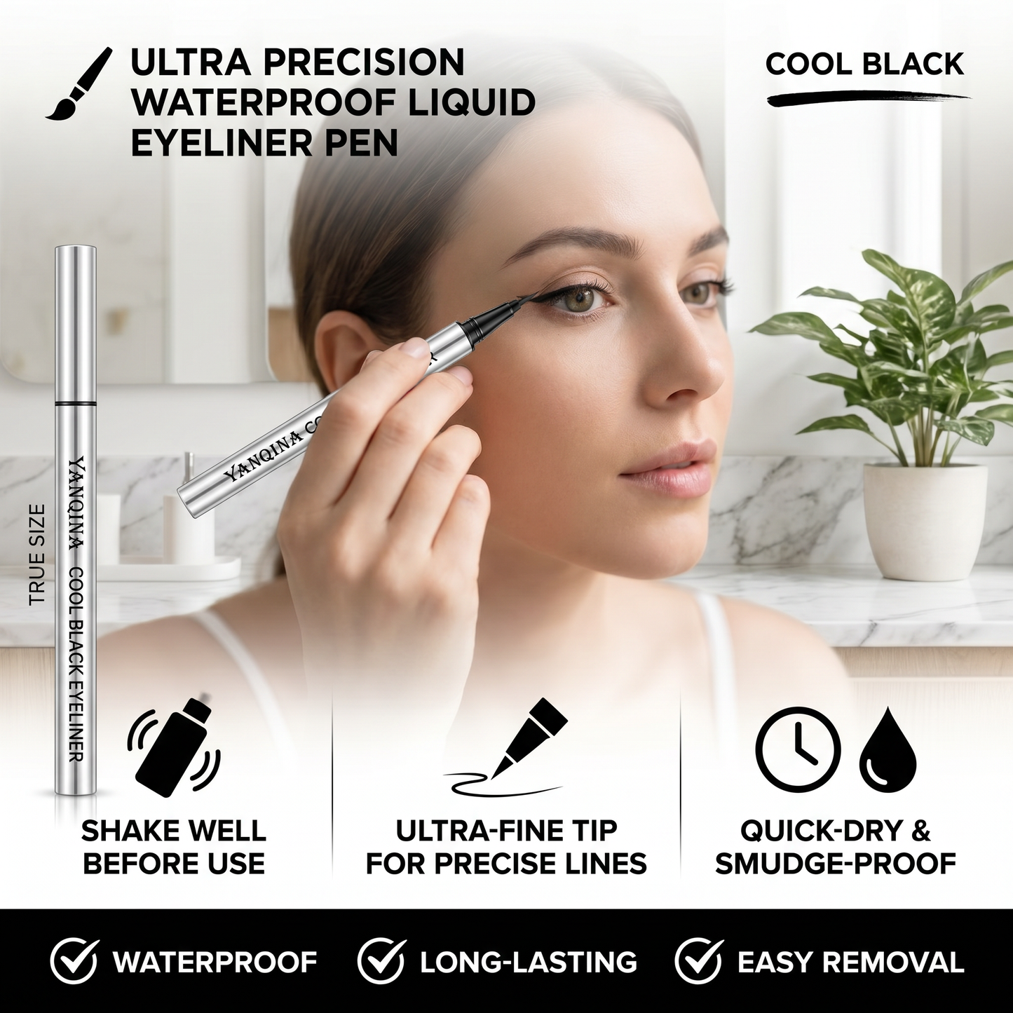 Ultra Precision Waterproof Liquid Eyeliner Pen