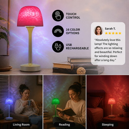 Aurora & Ocean Wave LED Projection Lamp with Touch Control
