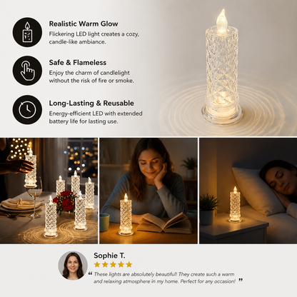LED Flameless Candle Lamp – Cozy & Decorative Table Light